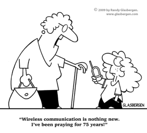 WIRELESS PRAYER CARTOON